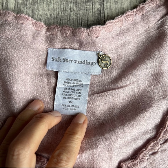 Soft Surroundings Dusty Pink Tunic Sequin Tunic Size XL - Picture 8 of 8